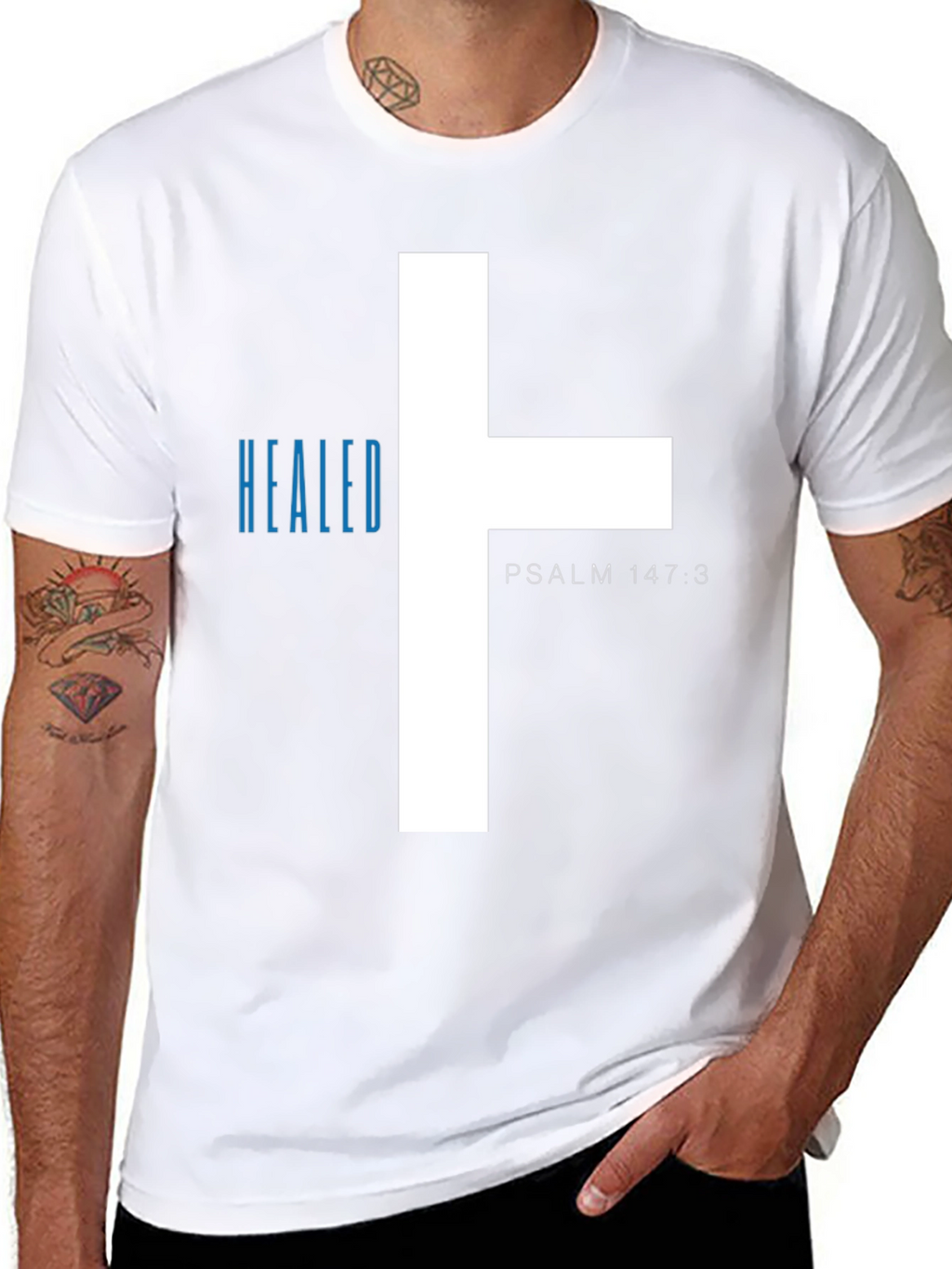 Healed T-Shirt - Psalm 147:3 - Christian Tee