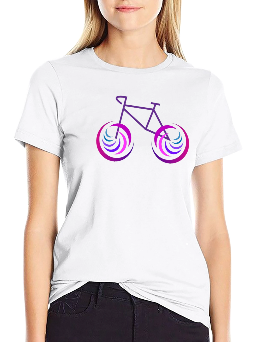 Cool Bicycle Graphic Tee - Black Cotton Shirt