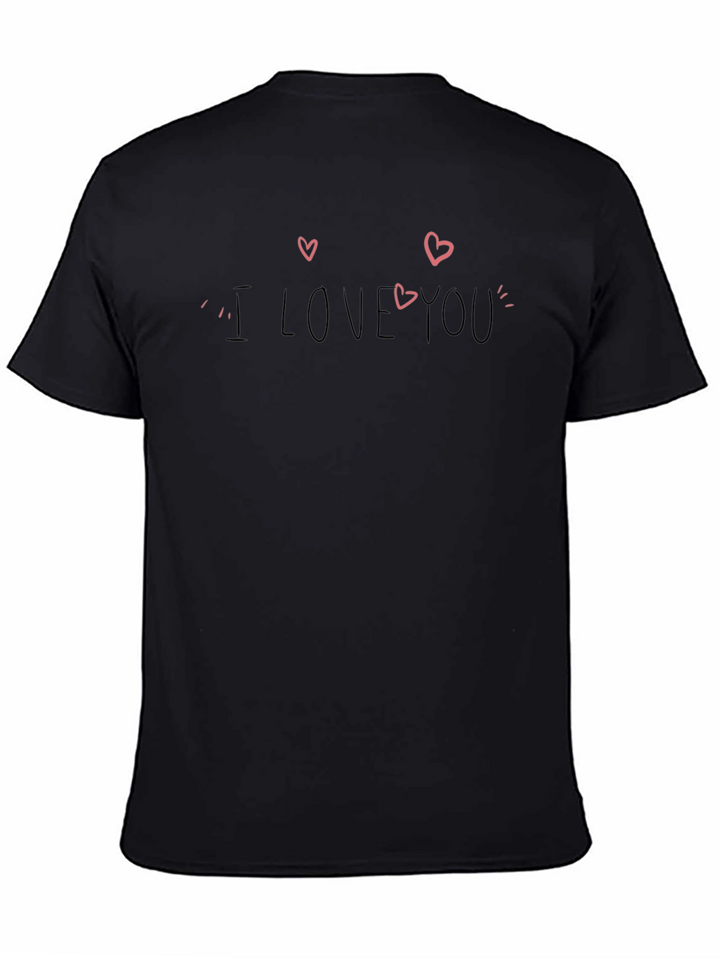 I Love You Black Graphic Tee