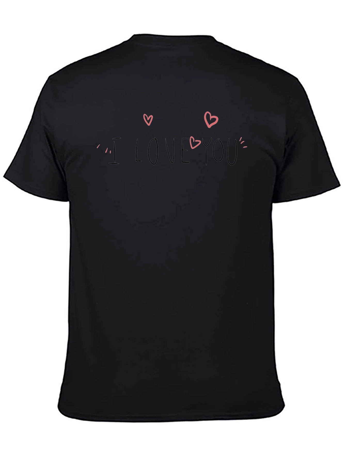 I Love You Black Graphic Tee