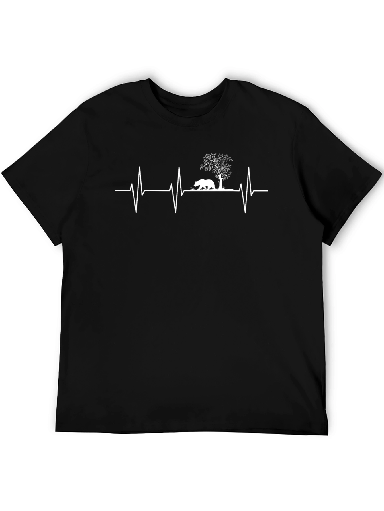 Nature Heartbeat T-Shirt - Bear & Tree Design