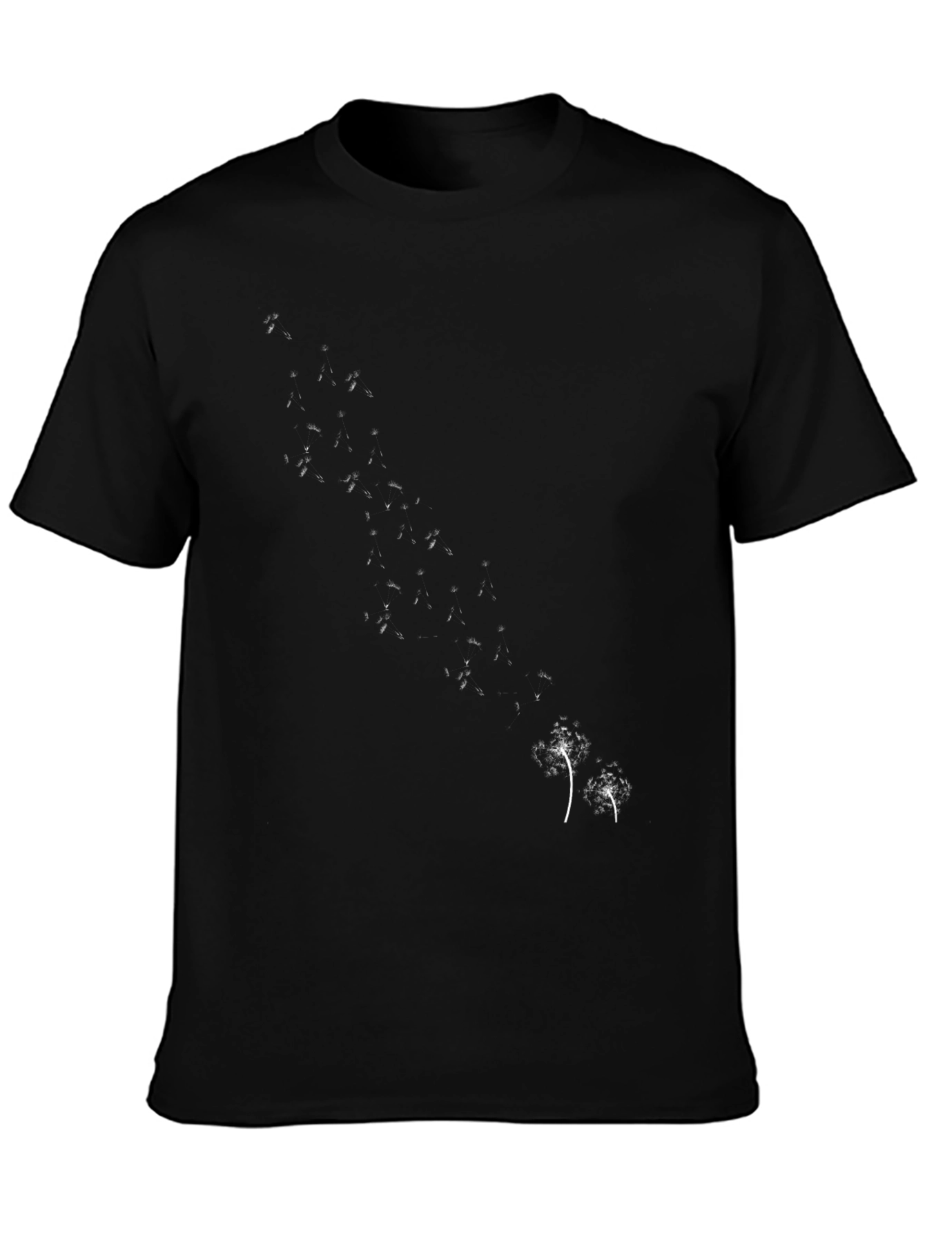 Dandelion Seed Graphic Black Tee