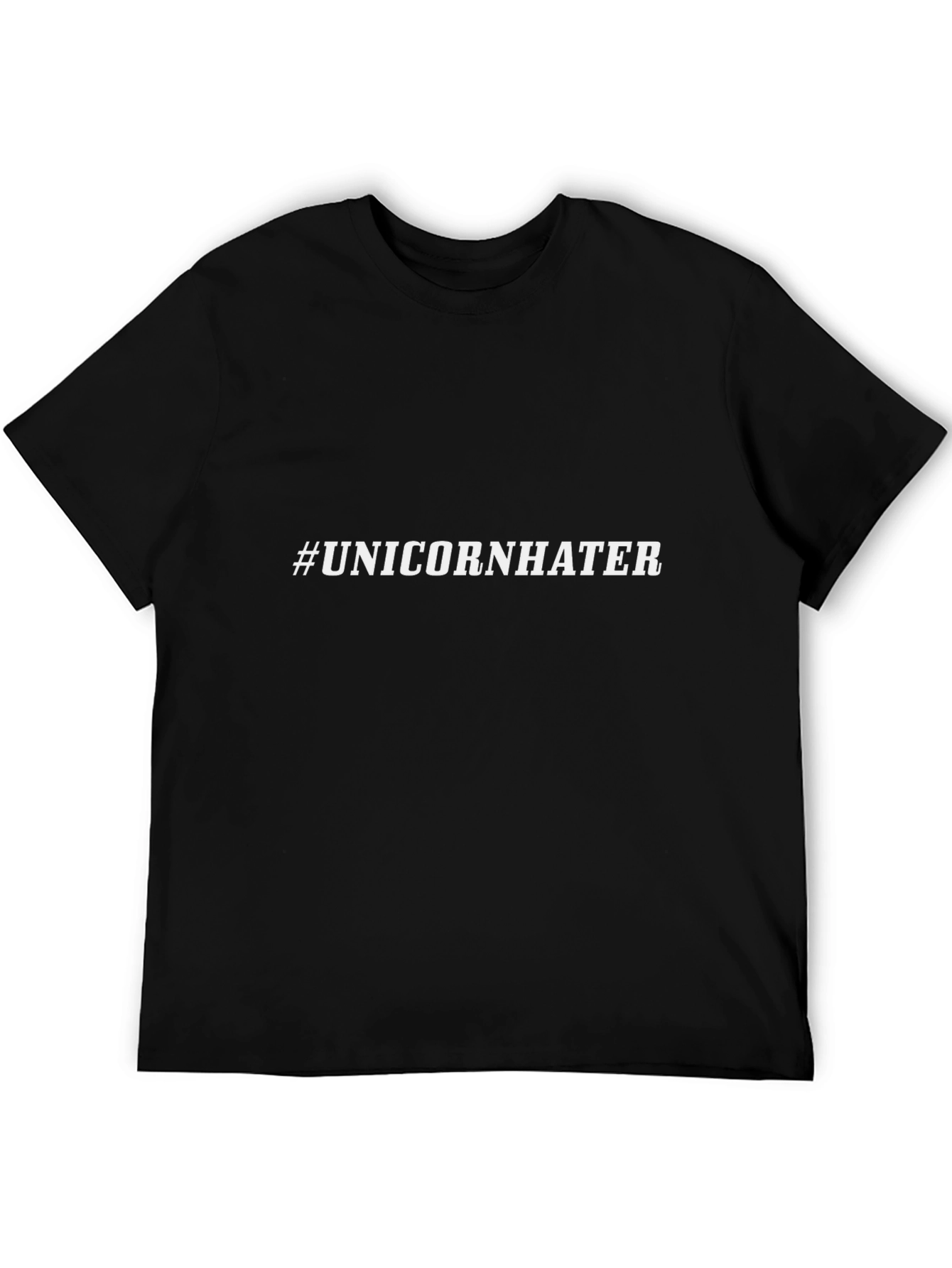 #UnicornHater Graphic Tee - Mens Black Crew Neck T-Shirt