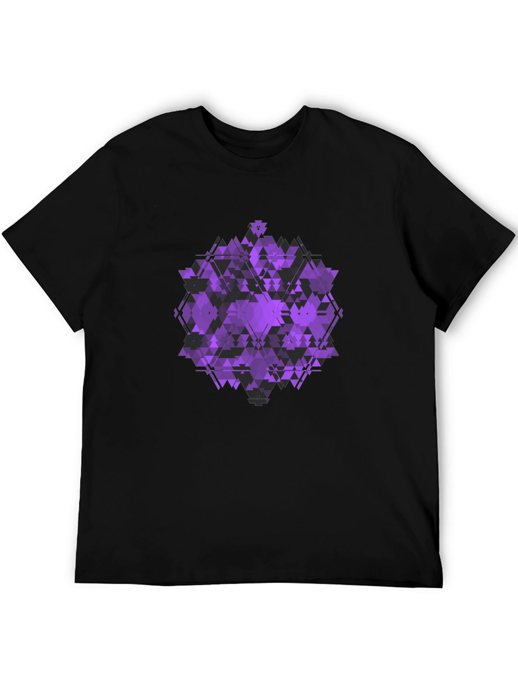 Geometric Purple Graphic Print T-Shirt