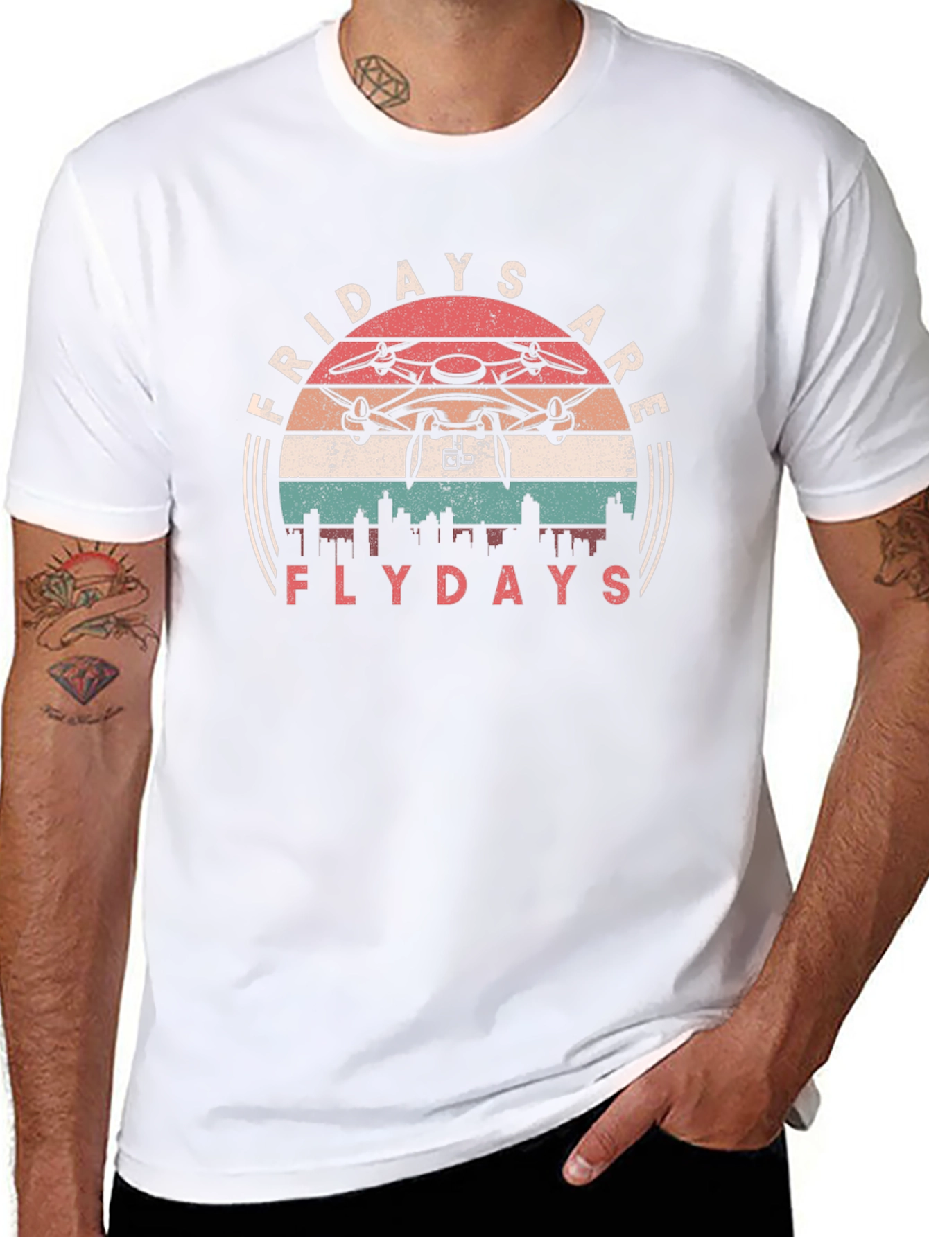 Fridays are Flydays Drone Graphic Tee