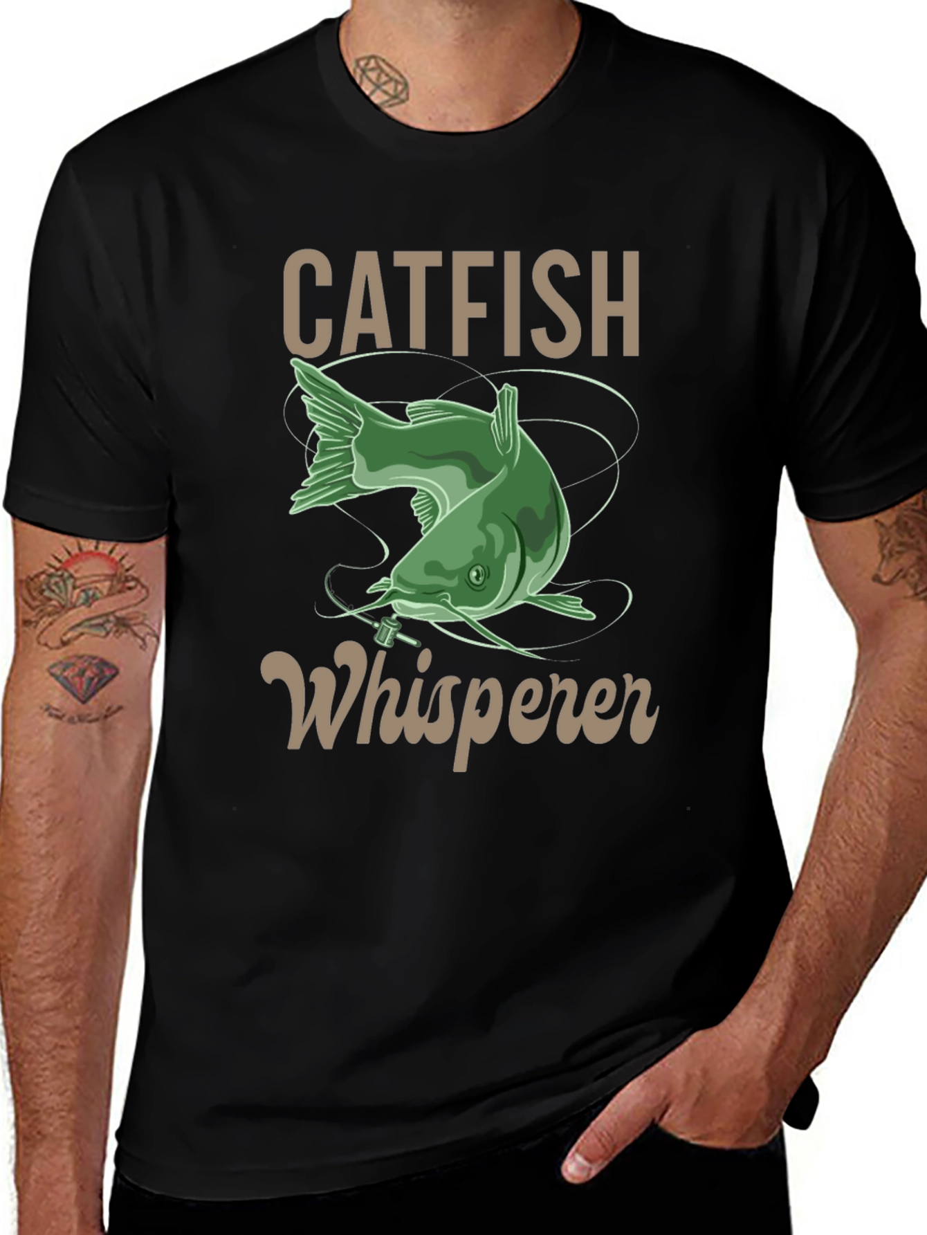 Catfish Whisperer Graphic T-Shirt - Fishing Lover Gift