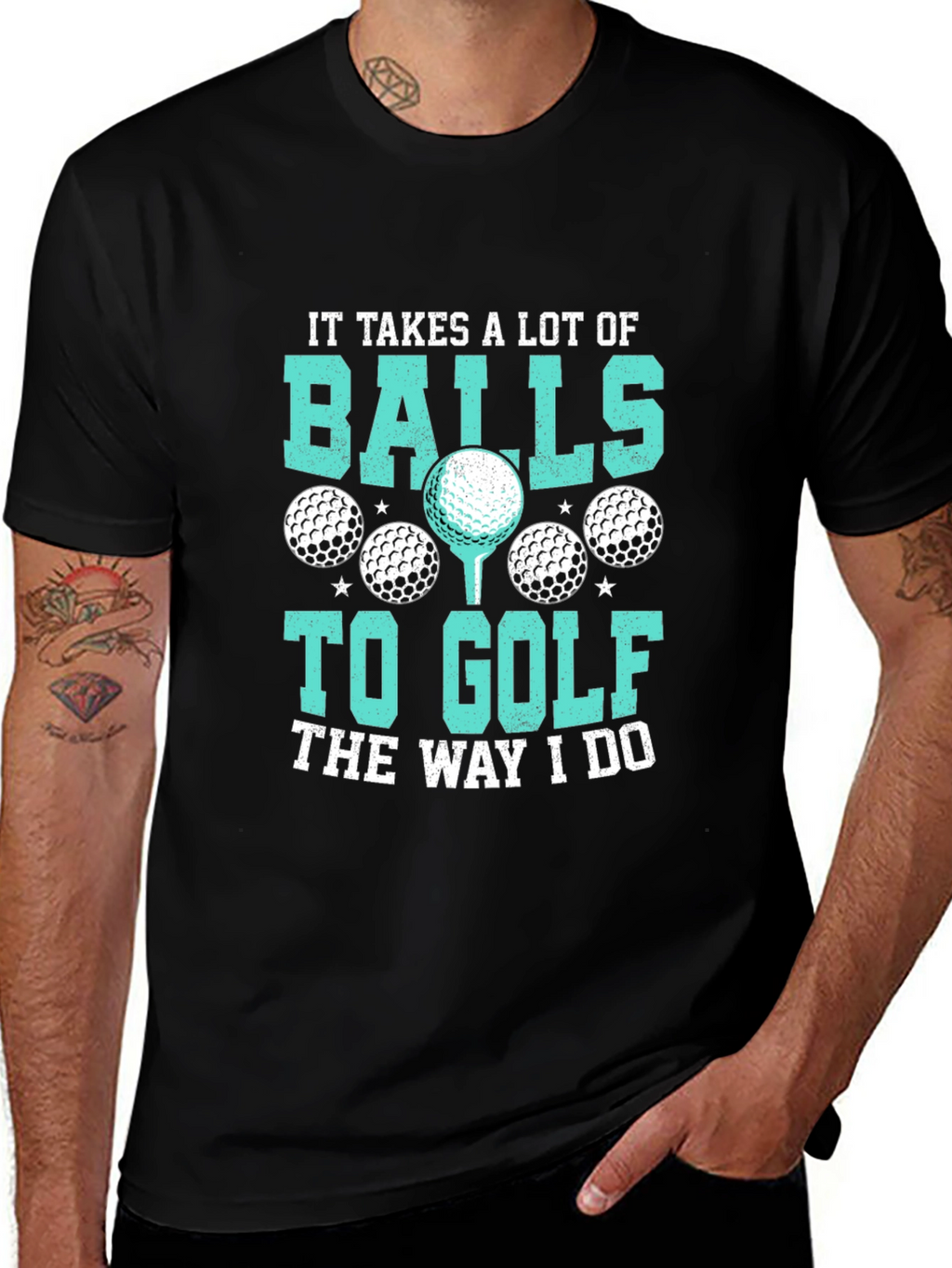 Golf Balls Graphic Tee - Humorous Golfer T-Shirt