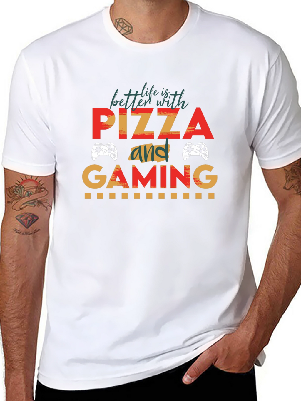 Pizza and Gaming T-Shirt - Gamer Life Tee