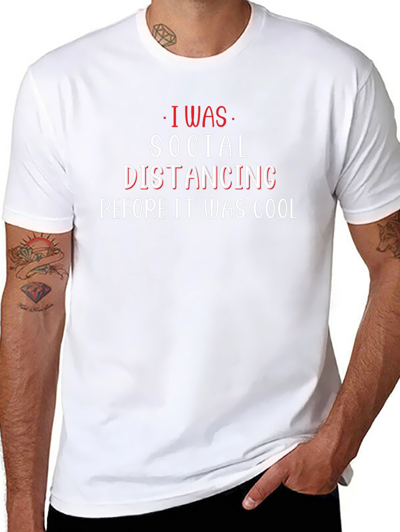 Social Distancing Funny Graphic Tee Shirt