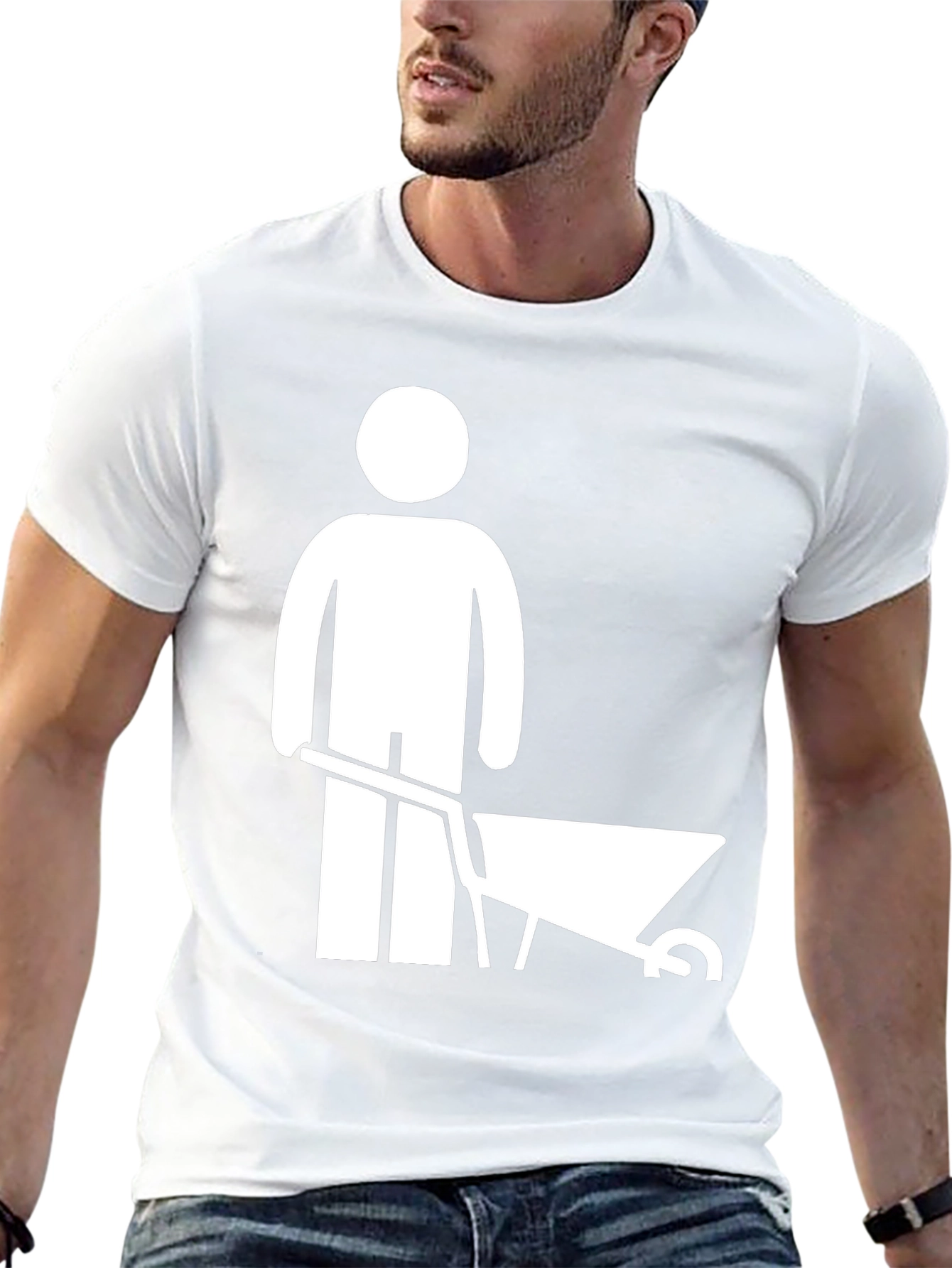 Funny Construction Worker Graphic T-Shirt