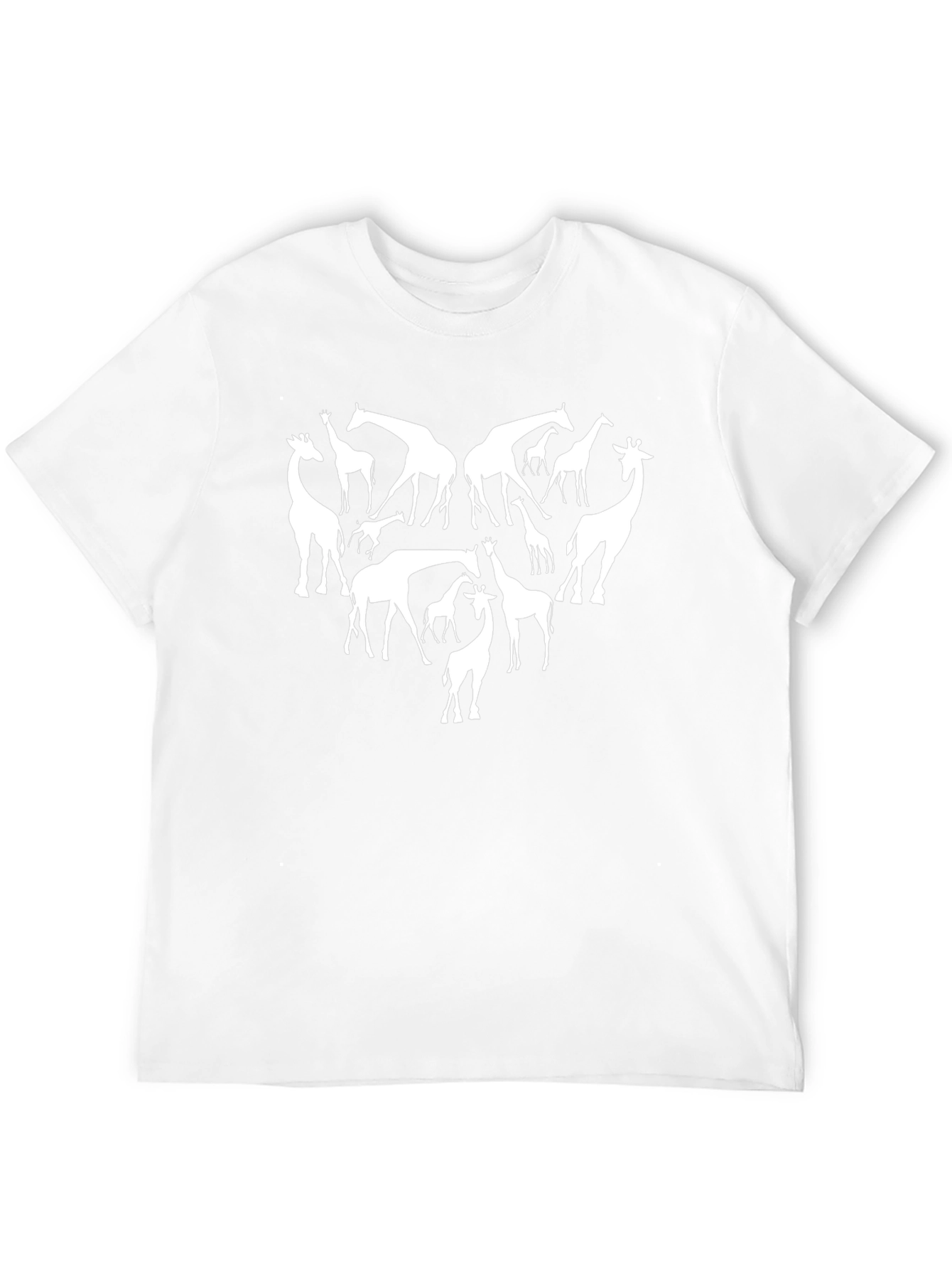Giraffe Heart T-Shirt - Black Crew Neck Tee