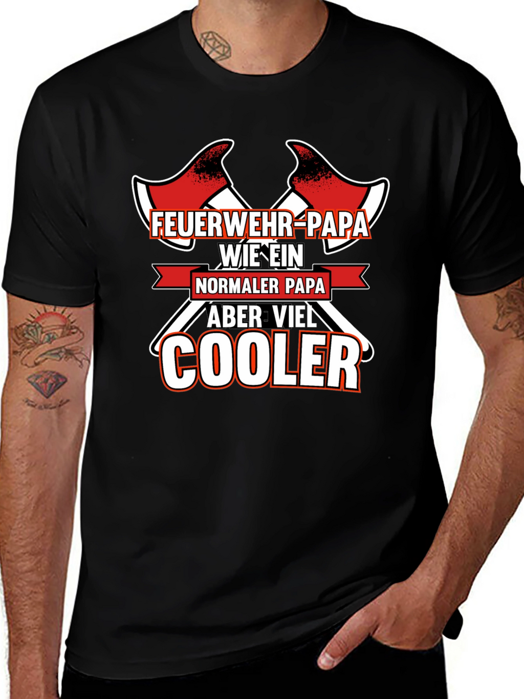 Feuerwehr Papa T-Shirt