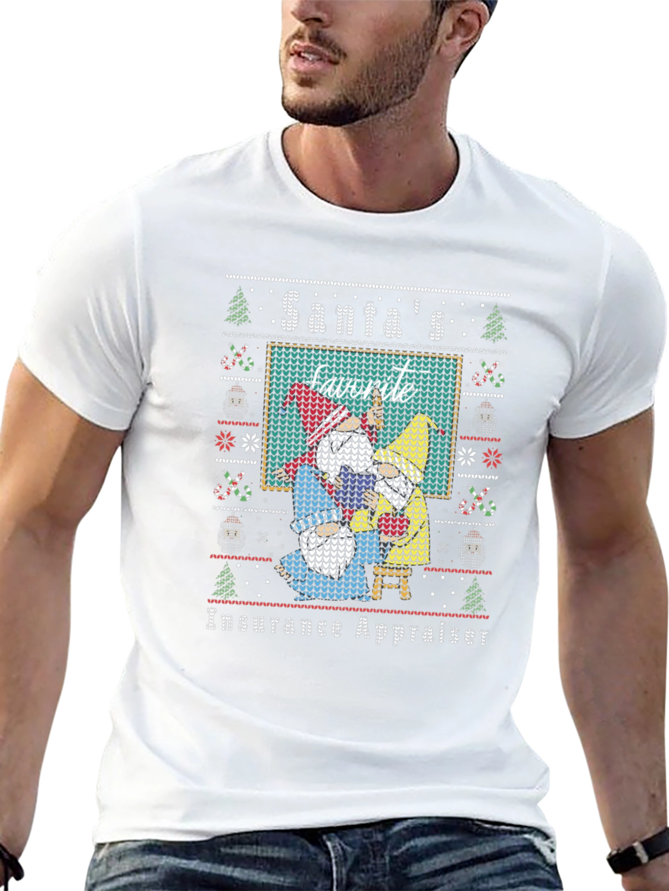 Santas Favorite Insurance Appraiser Ugly Christmas Sweater T-Shirt