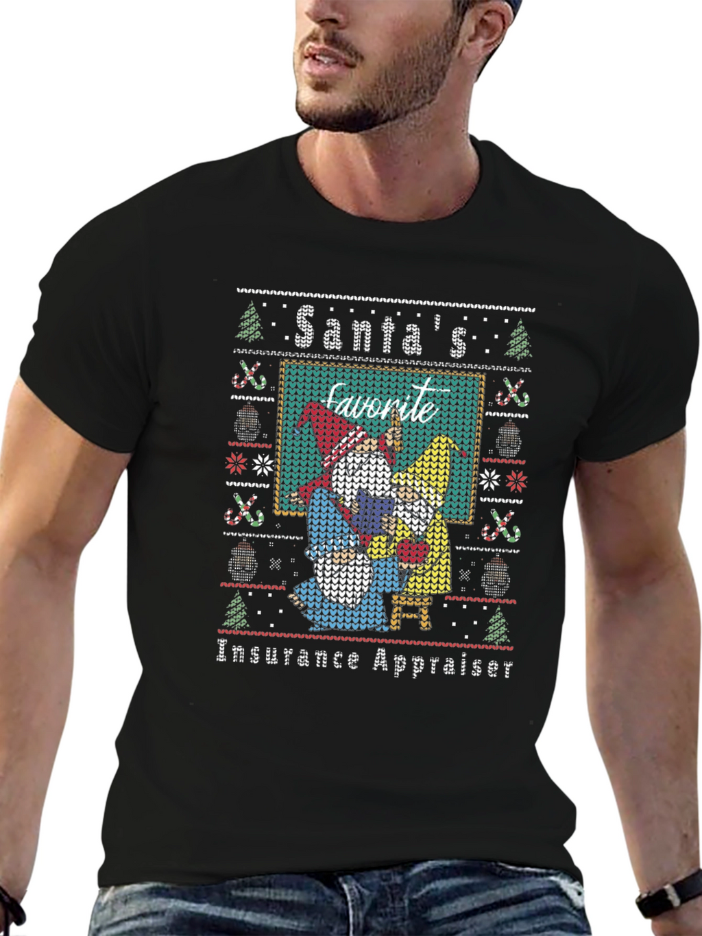 Santas Favorite Insurance Appraiser Ugly Christmas Sweater T-Shirt