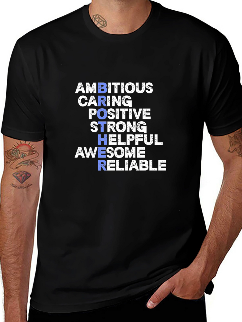 Brother Qualities Graphic T-Shirt - Ambitious Caring