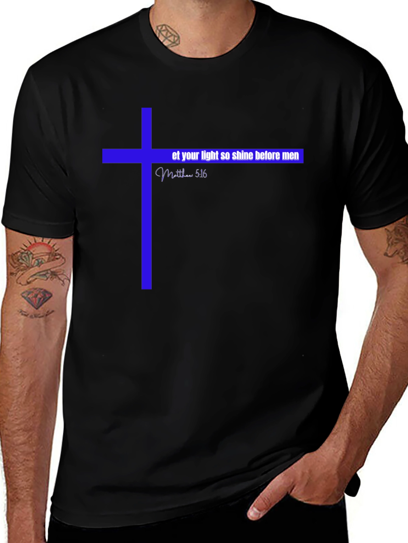 Christian T-Shirt - Let Your Light Shine - Matthew 5:16