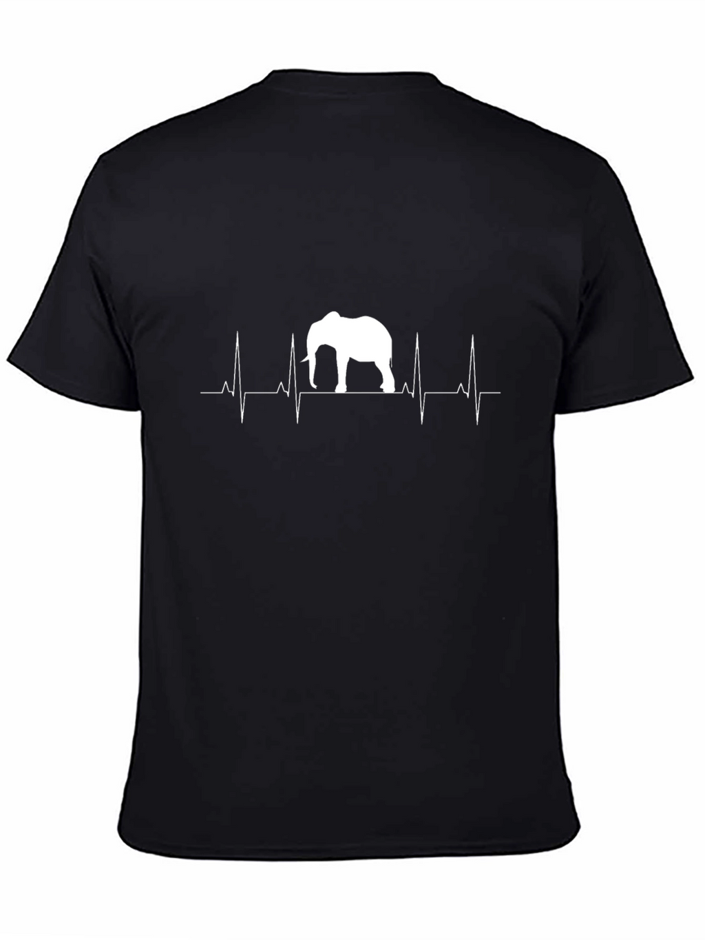 Elephant Heartbeat T-Shirt - Black