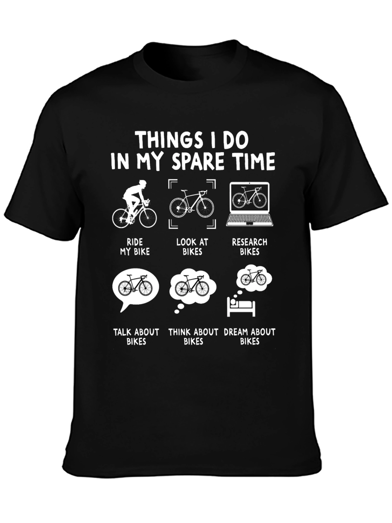 Biking Spare Time T-Shirt - Ride Look Research Bikes