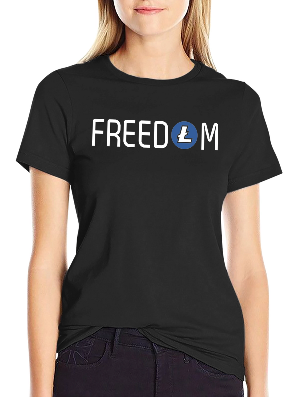 Freedom Litecoin Crypto T-Shirt - Black