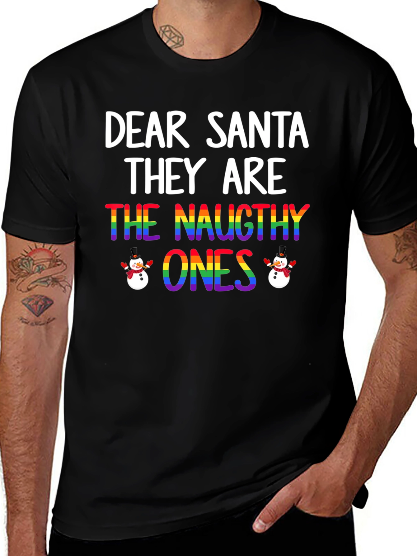 Dear Santa Naughty Ones Christmas T-Shirt