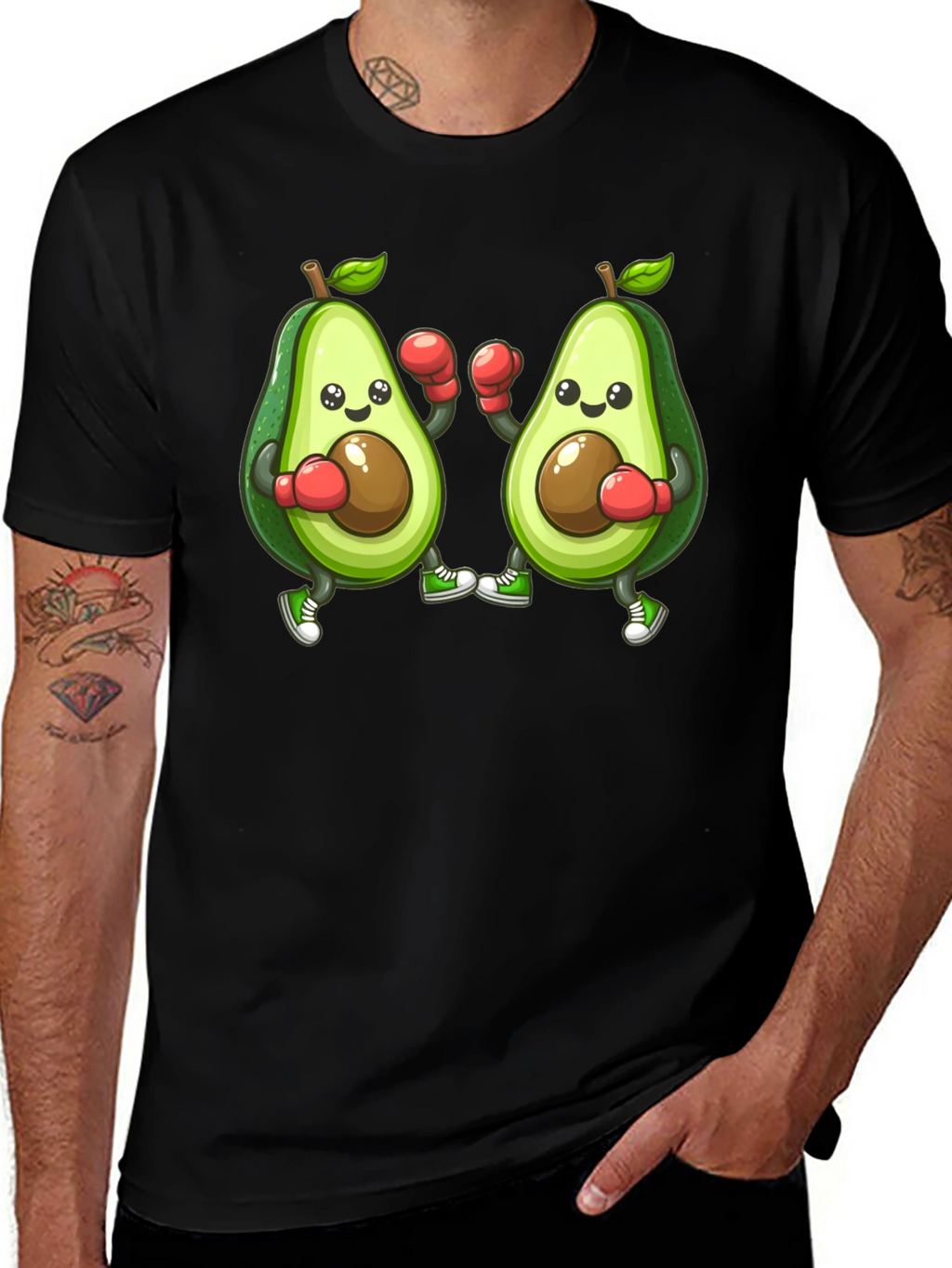 Avocado Boxing Black T-Shirt