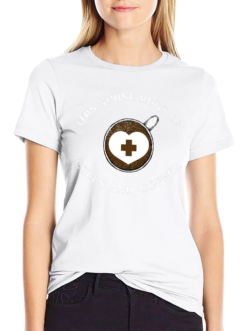 Nurse Coffee T-Shirt - Runs on Cells and Coffee