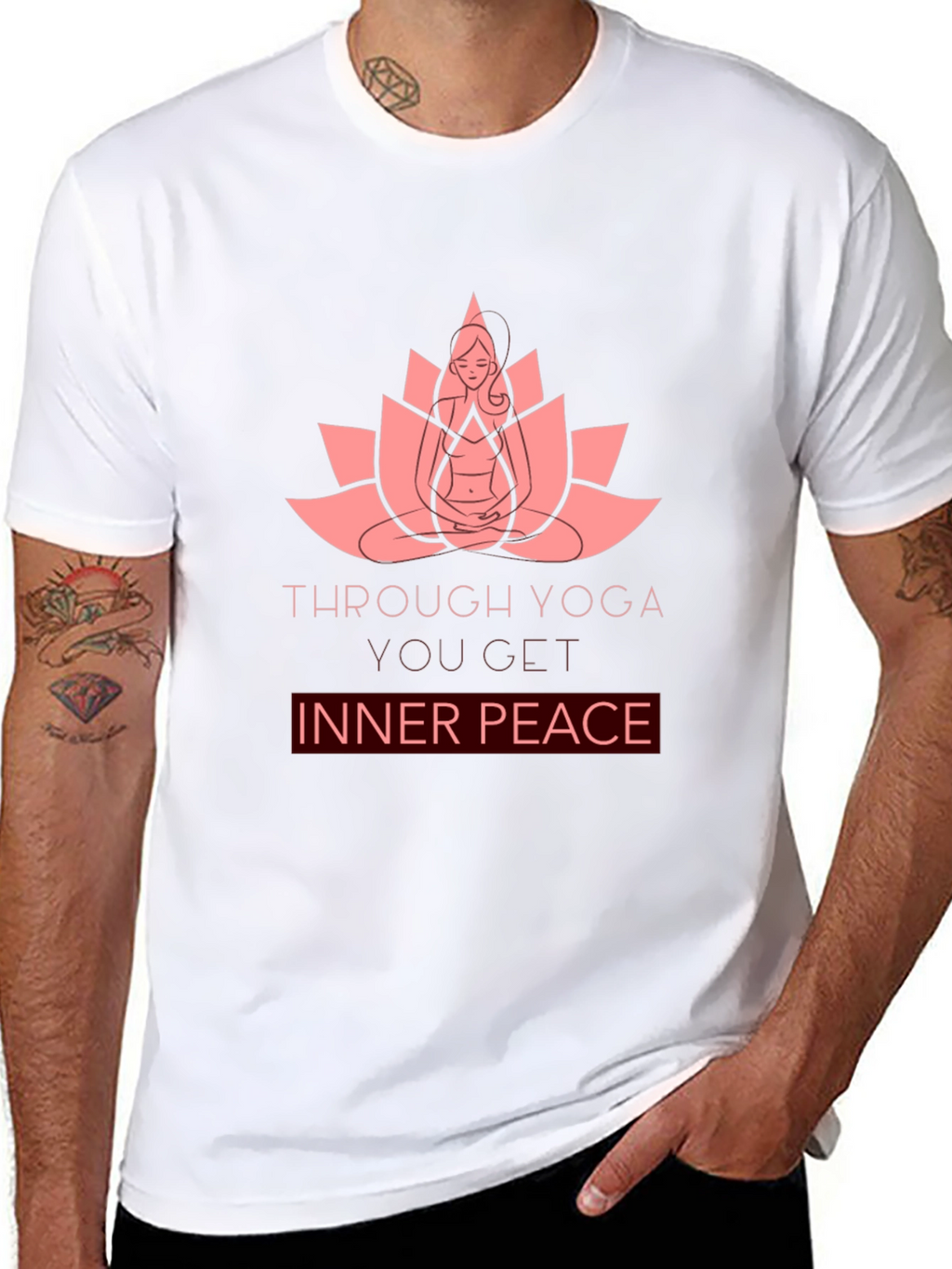 Yoga Lotus Inner Peace Graphic T-Shirt