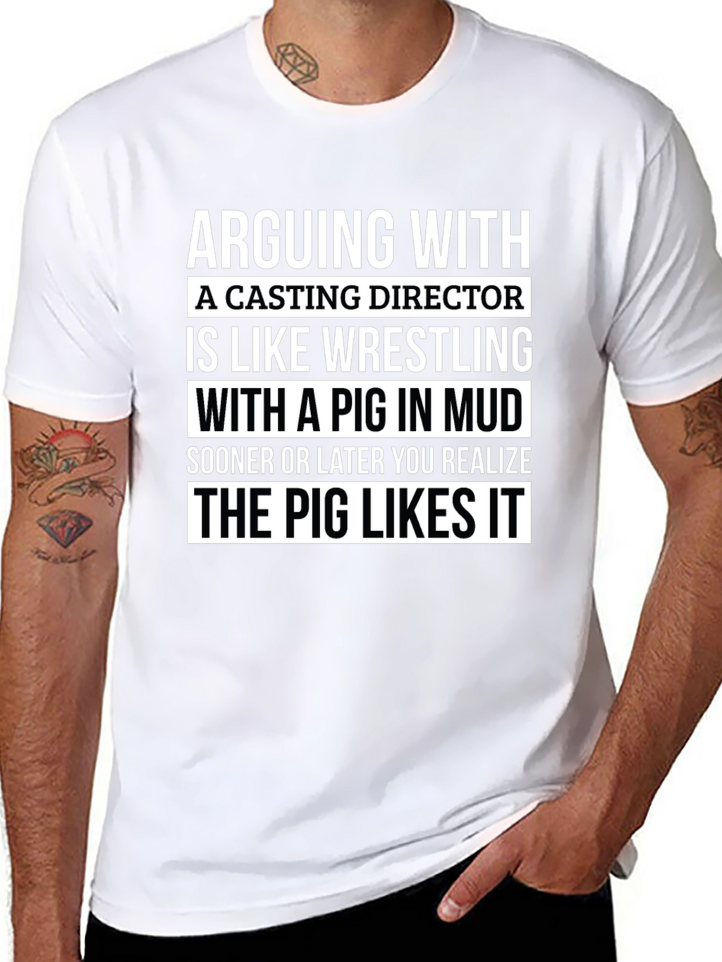 Casting Director Pig Wrestling Graphic Tee