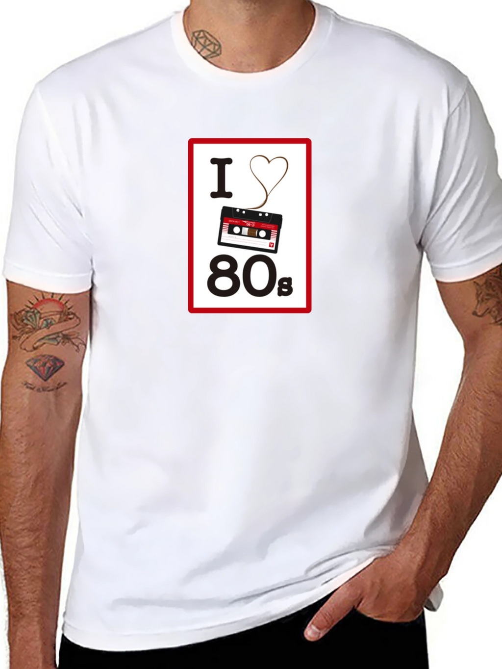 I Love the 80s Retro Cassette Tape T-Shirt