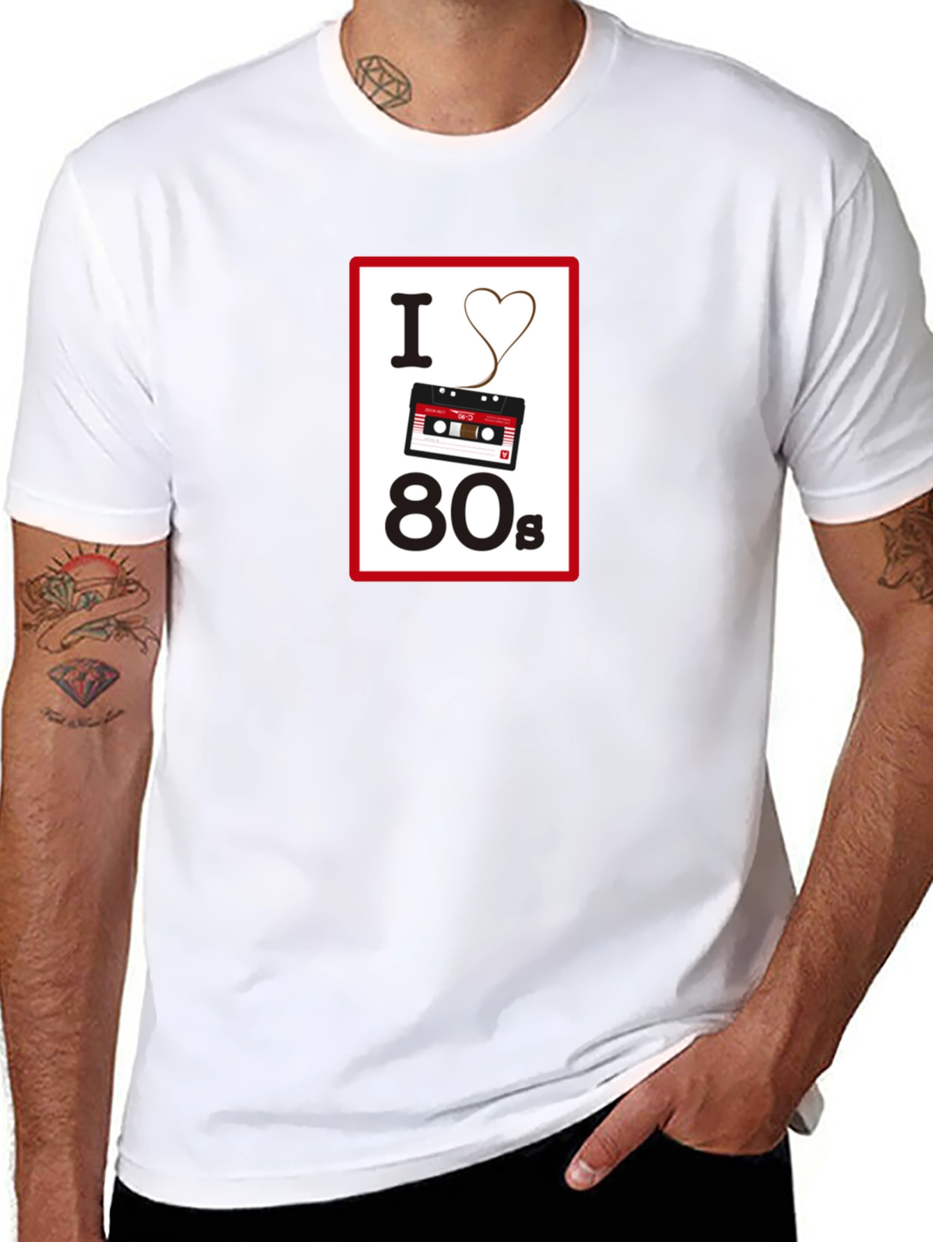 I Love the 80s Retro Cassette Tape T-Shirt