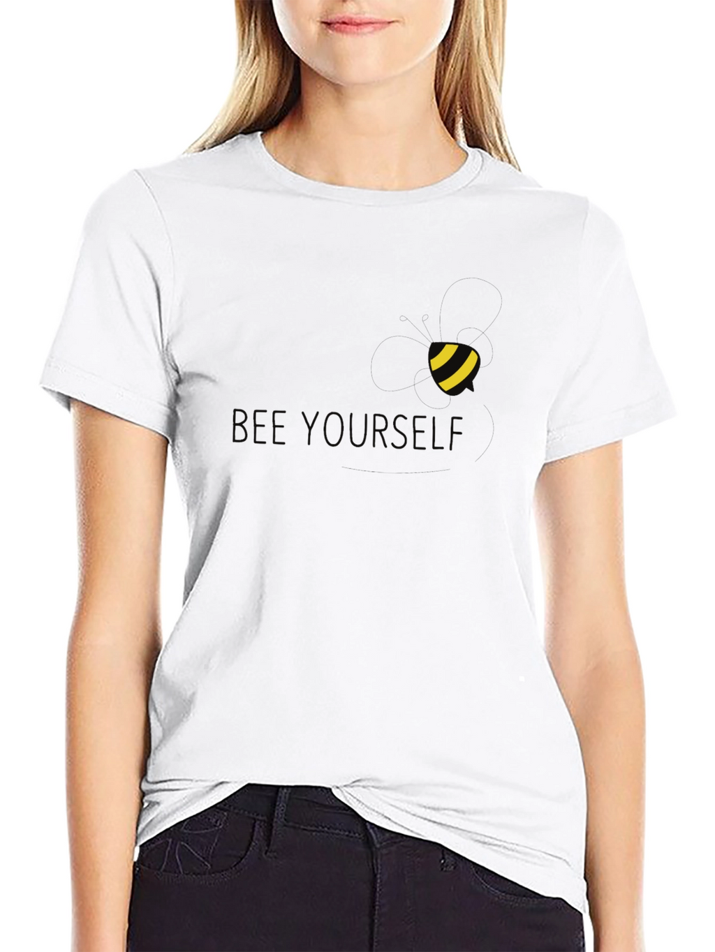 Bee Yourself Black T-Shirt - Stylish Comfortable Fit