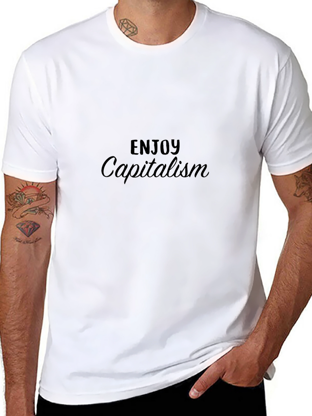 Enjoy Capitalism Black Tee Shirt
