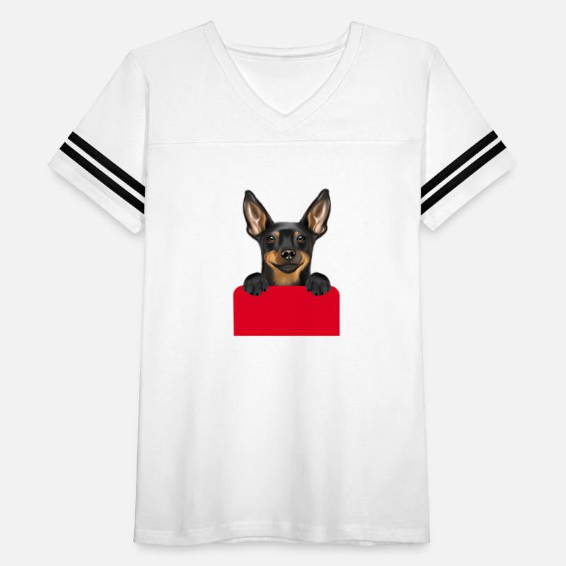 Indonesia Flag Miniature Pinscher Dog In Pocket