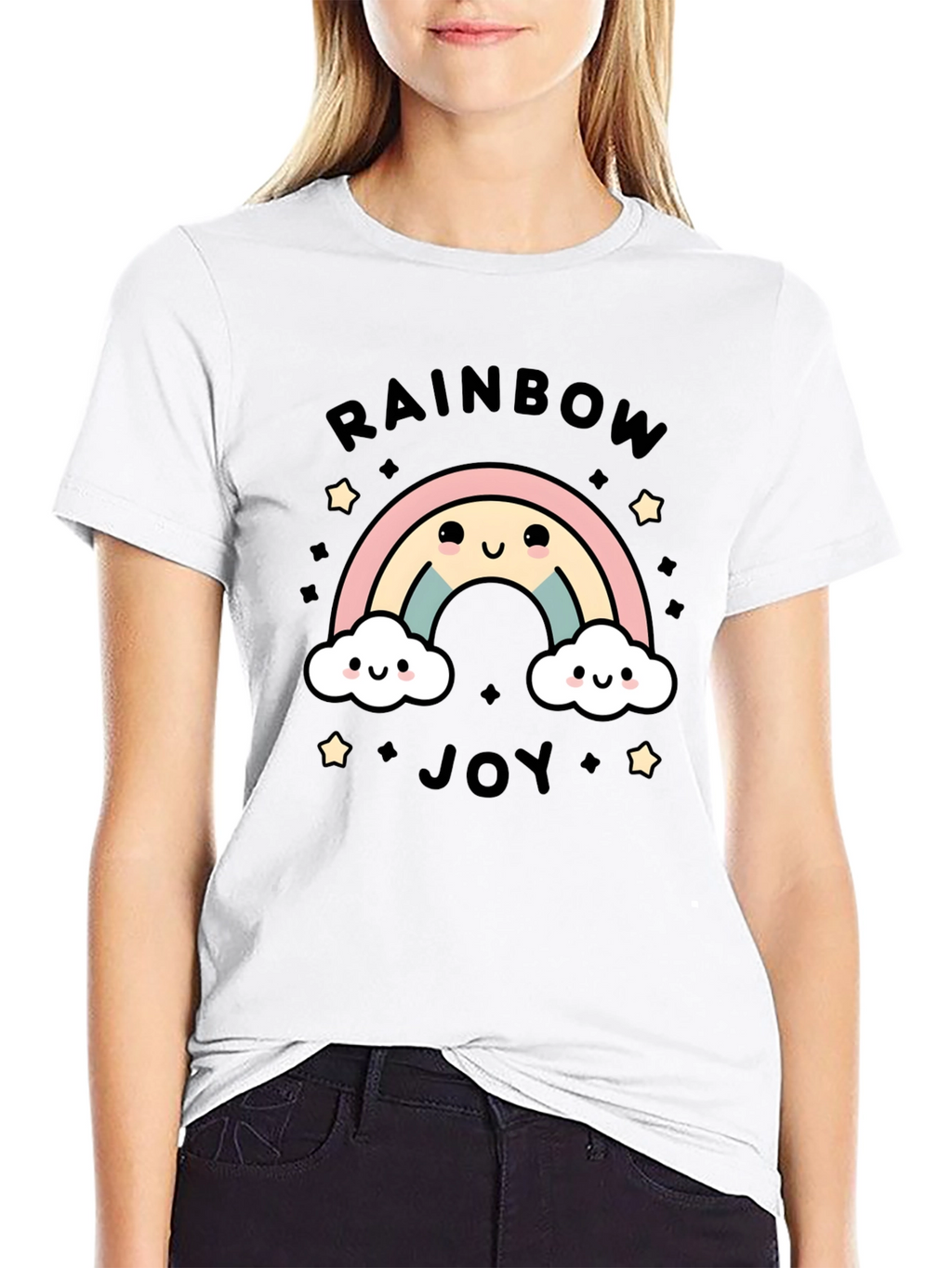 Rainbow Joy Graphic Tee - Cute Kawaii Style