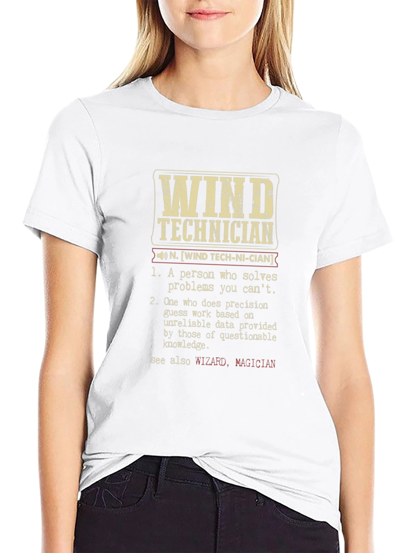 Wind Technician Definition Graphic T-Shirt