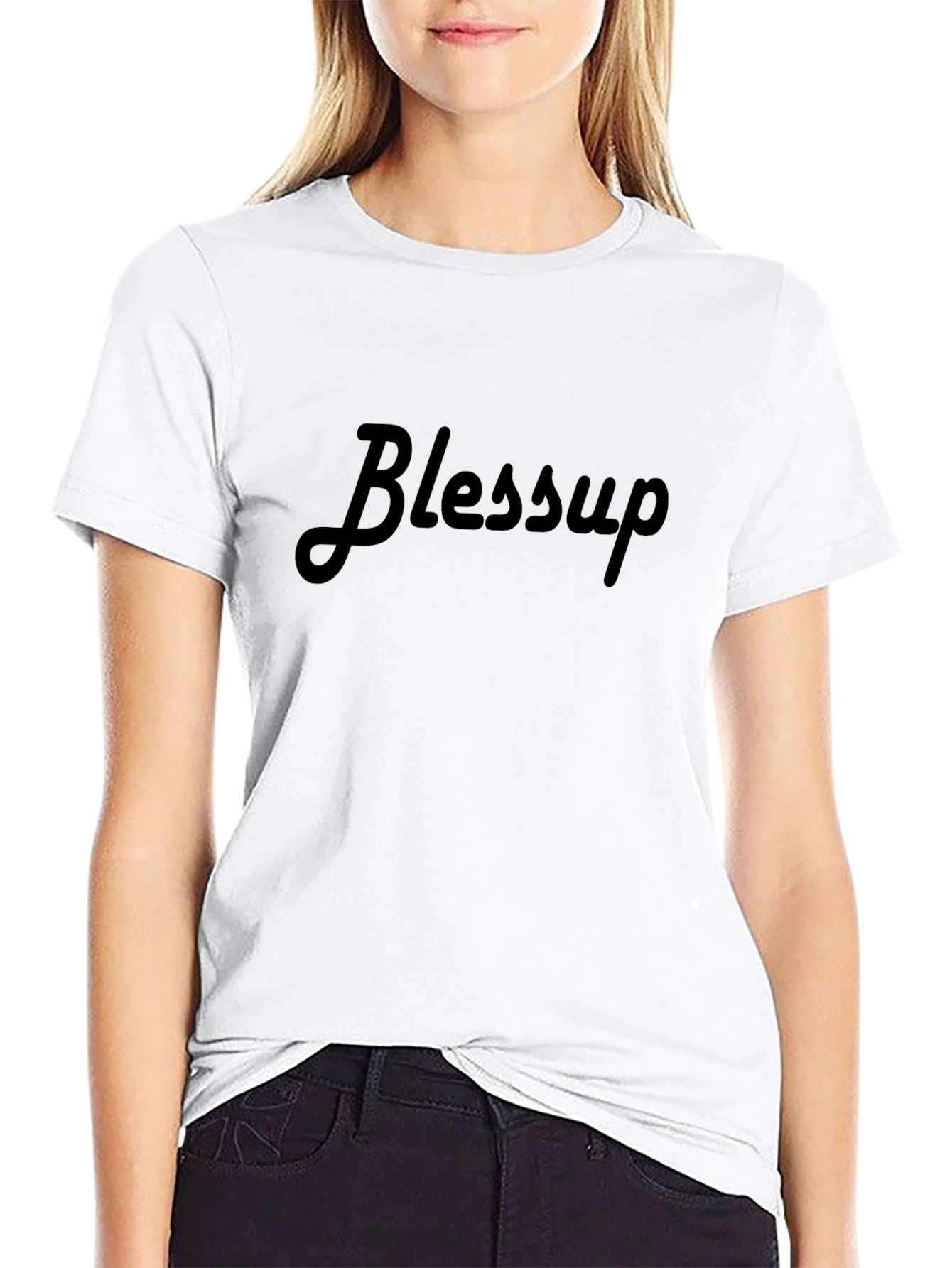 Blessup Black T-Shirt - Casual Comfort