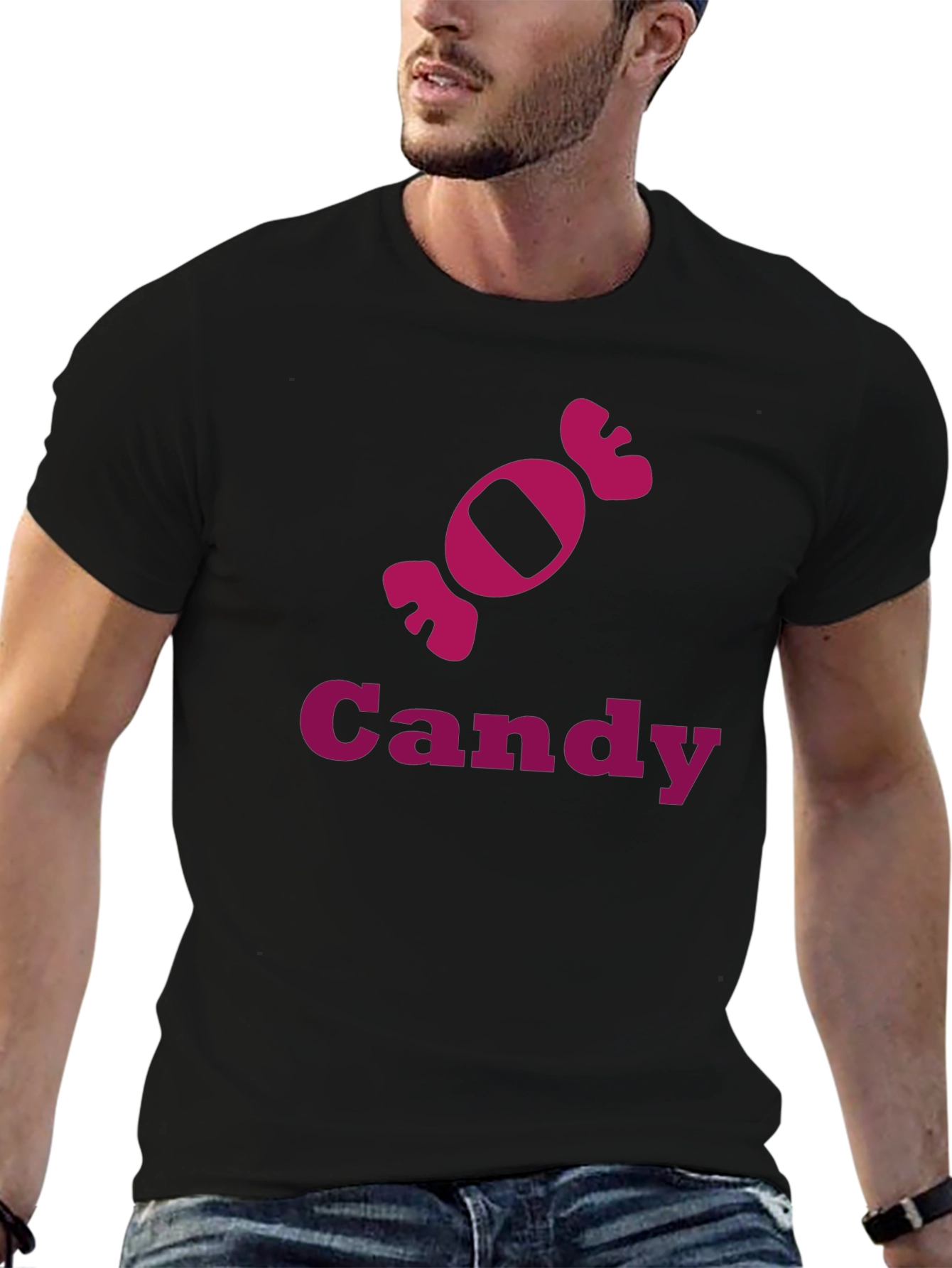 Candy Graphic Print Crew Neck T-Shirt