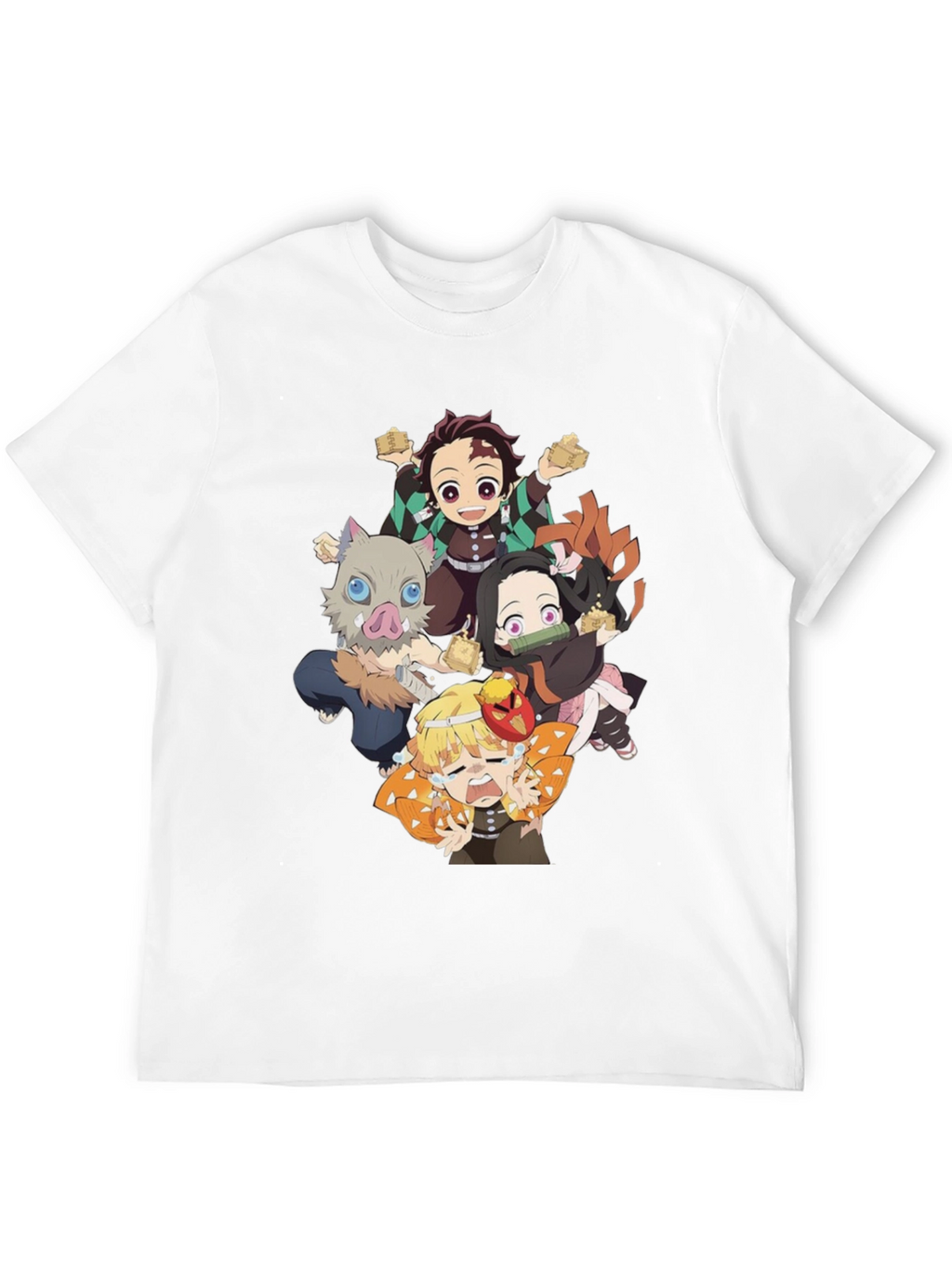 Anime Character Graphic Print Black T-Shirt