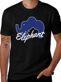 Elephant Graphic Black T-Shirt