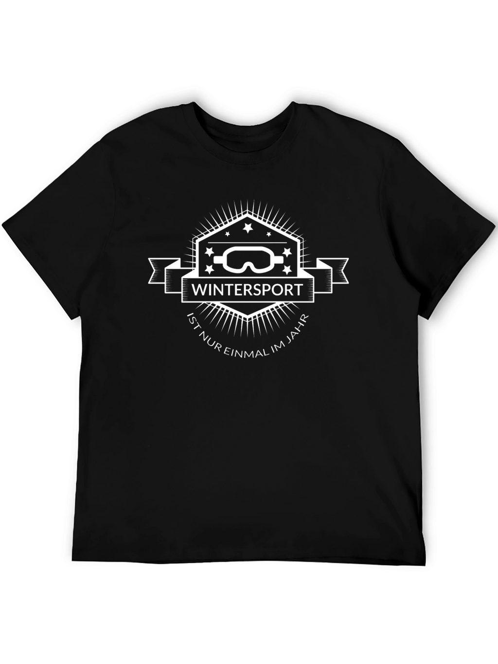 Wintersport Graphic Tee - Black Crew Neck