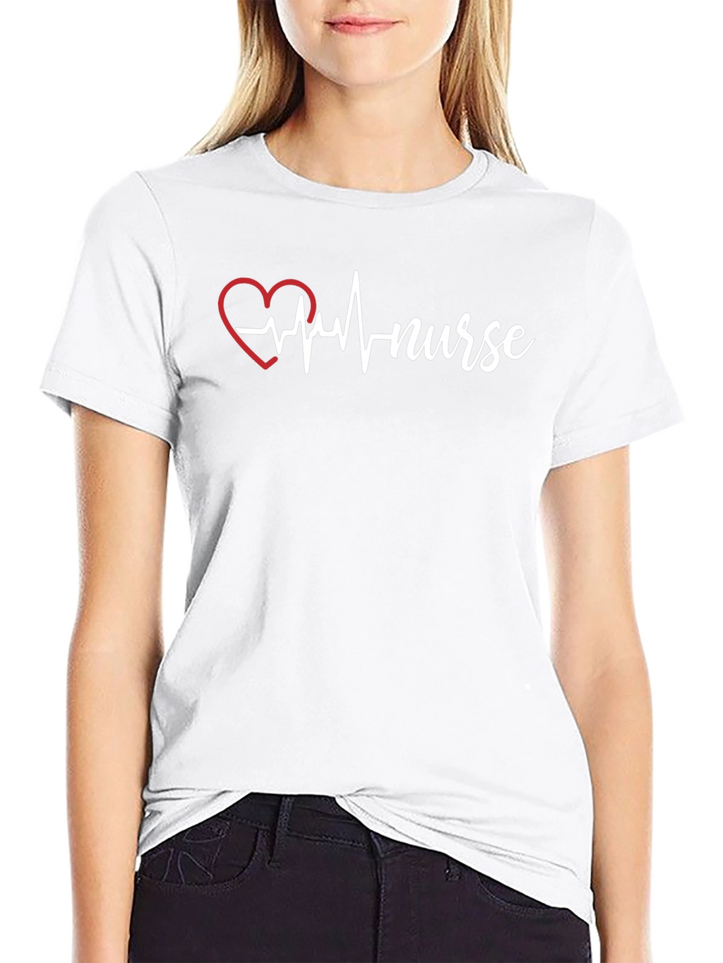 Nurse Heartbeat T-Shirt - Black