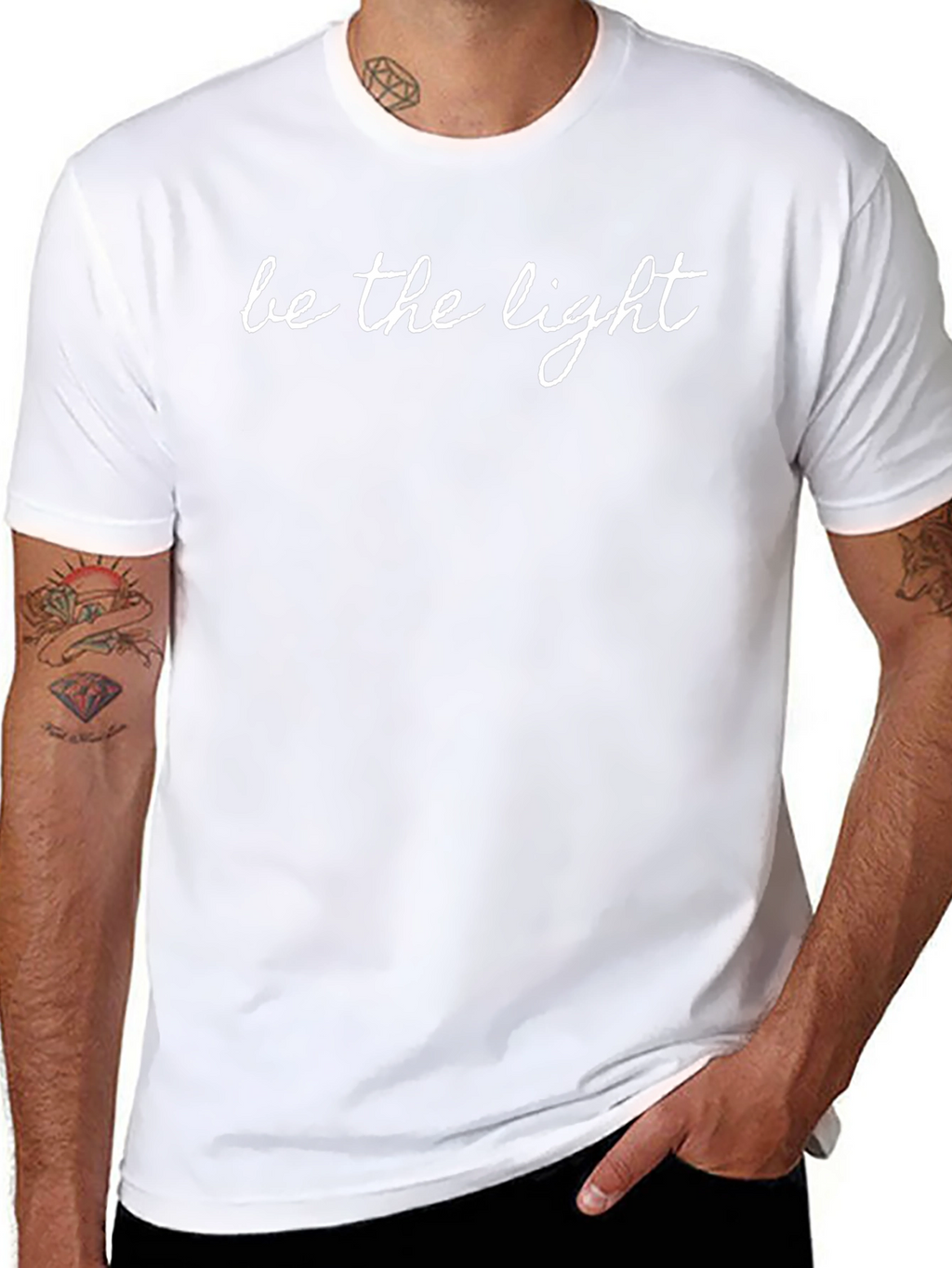 Be The Light Black Graphic Tee Shirt