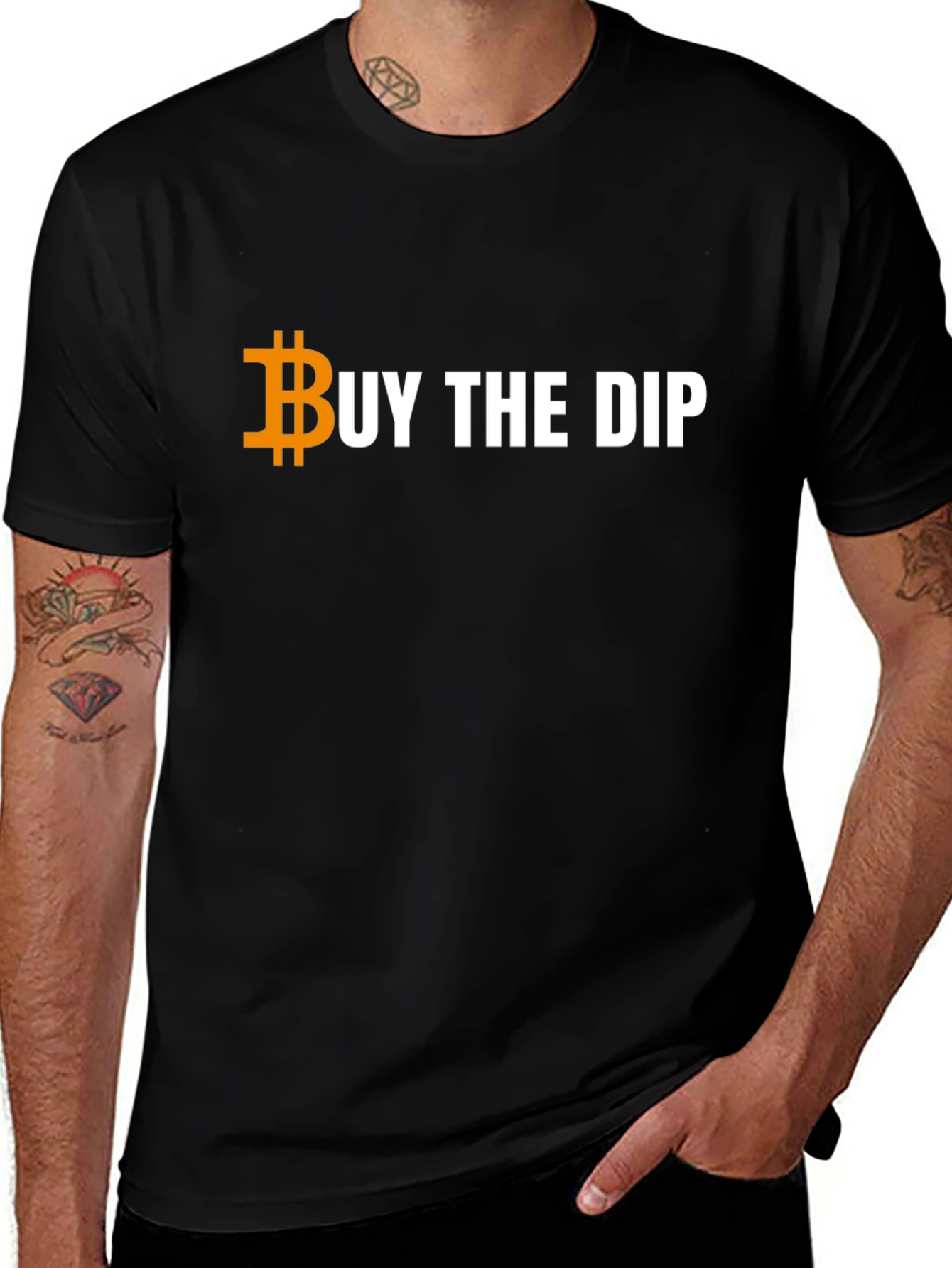 Buy the Dip Bitcoin Graphic Tee - Crypto Investor T-Shirt