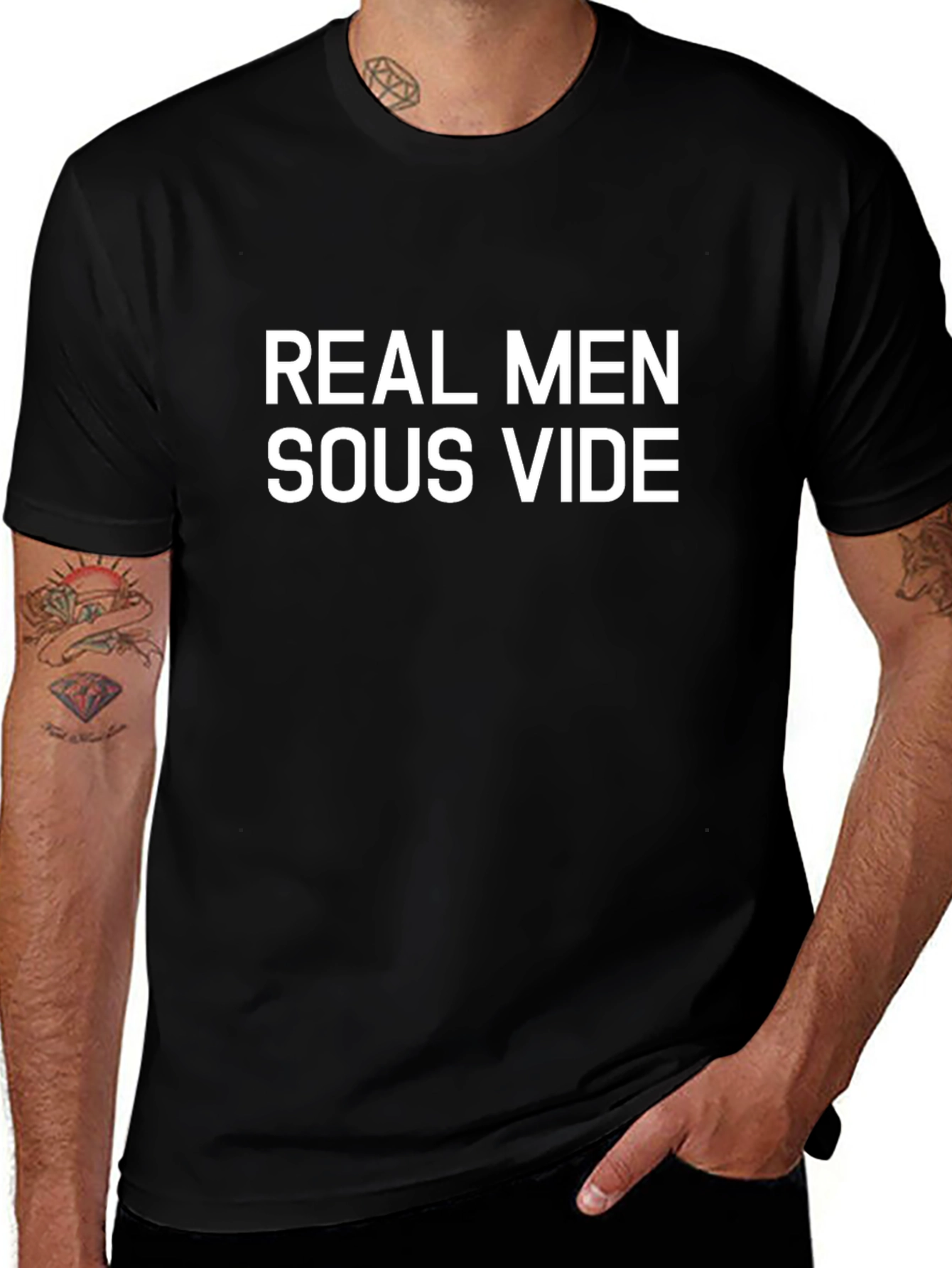 Real Men Sous Vide Black T-Shirt