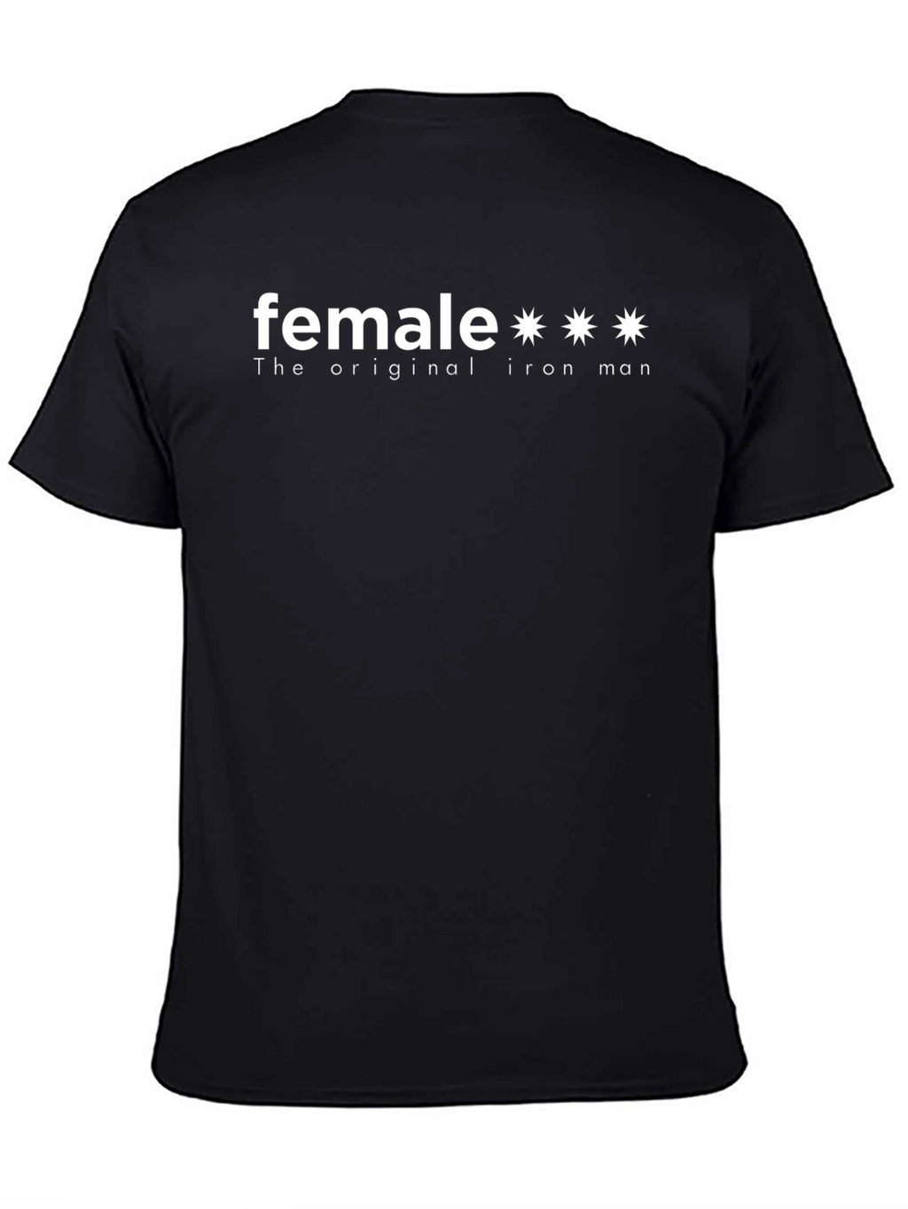 Female The Original Iron Man Black T-Shirt