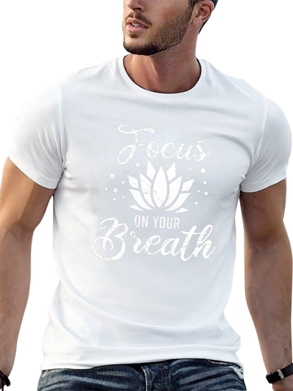 Focus On Your Breath Graphic Tee - Black