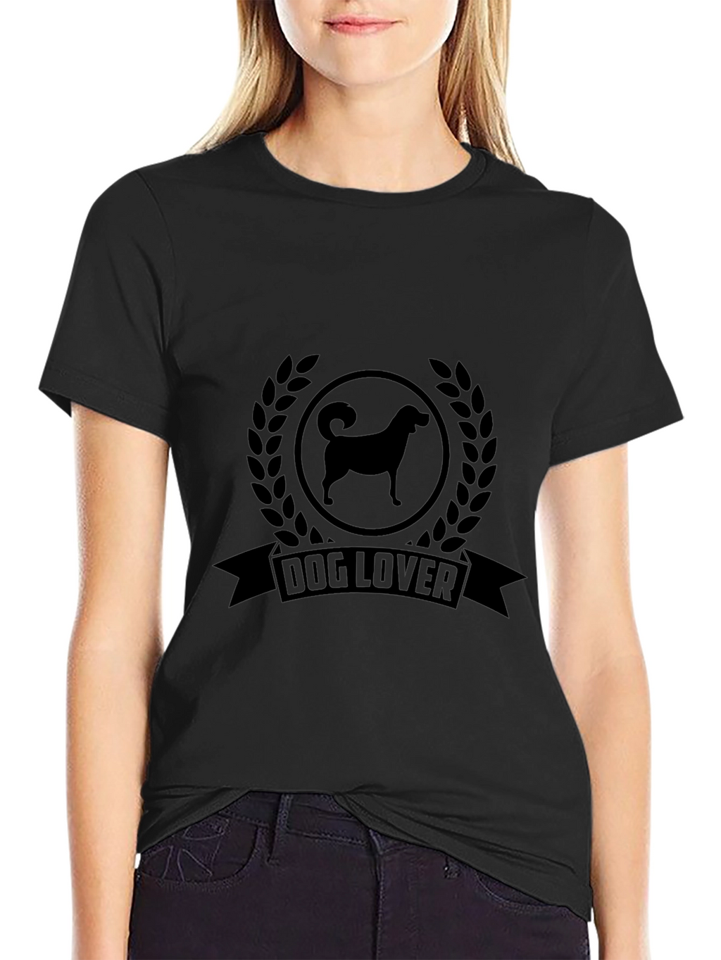 Dog Lover Graphic Tee - Black