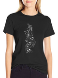 Musical Notes Black T-Shirt
