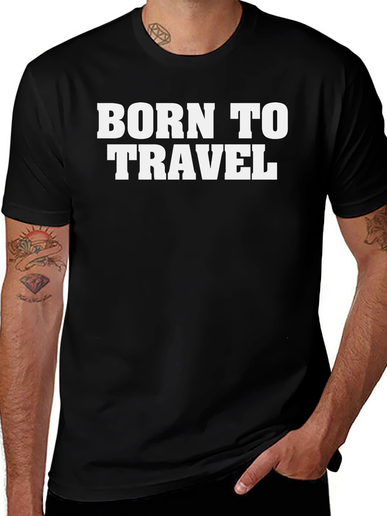 Born to Travel Graphic Tee - Stylish Travel Shirt