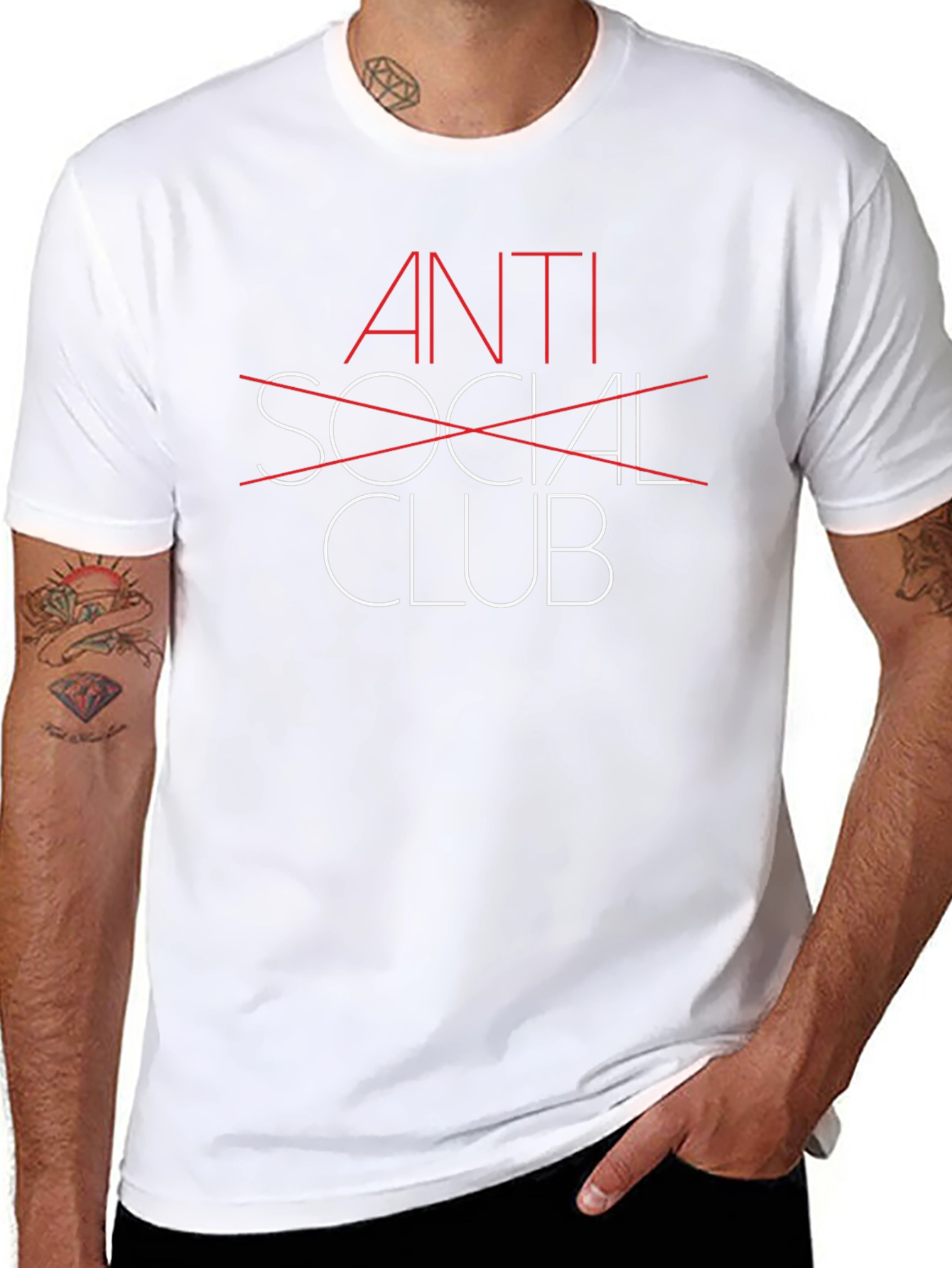Anti Social Club Black Graphic Tee